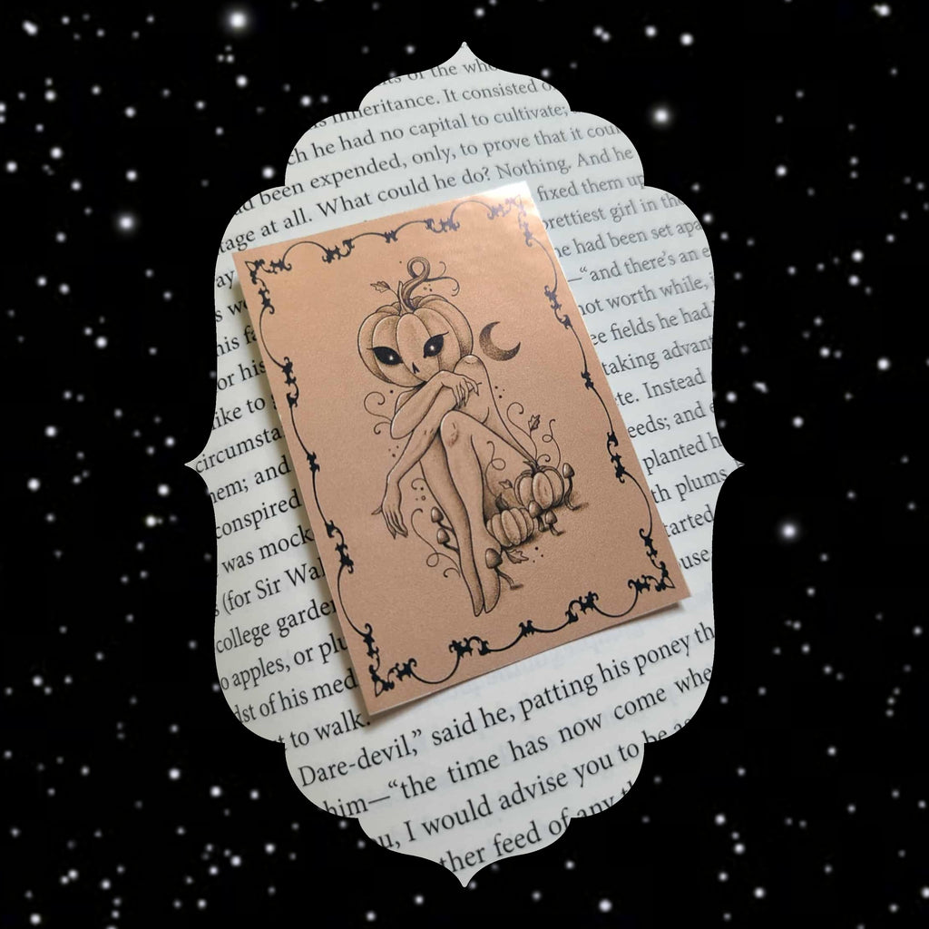 Pumpkin Girl Glossy Sticker