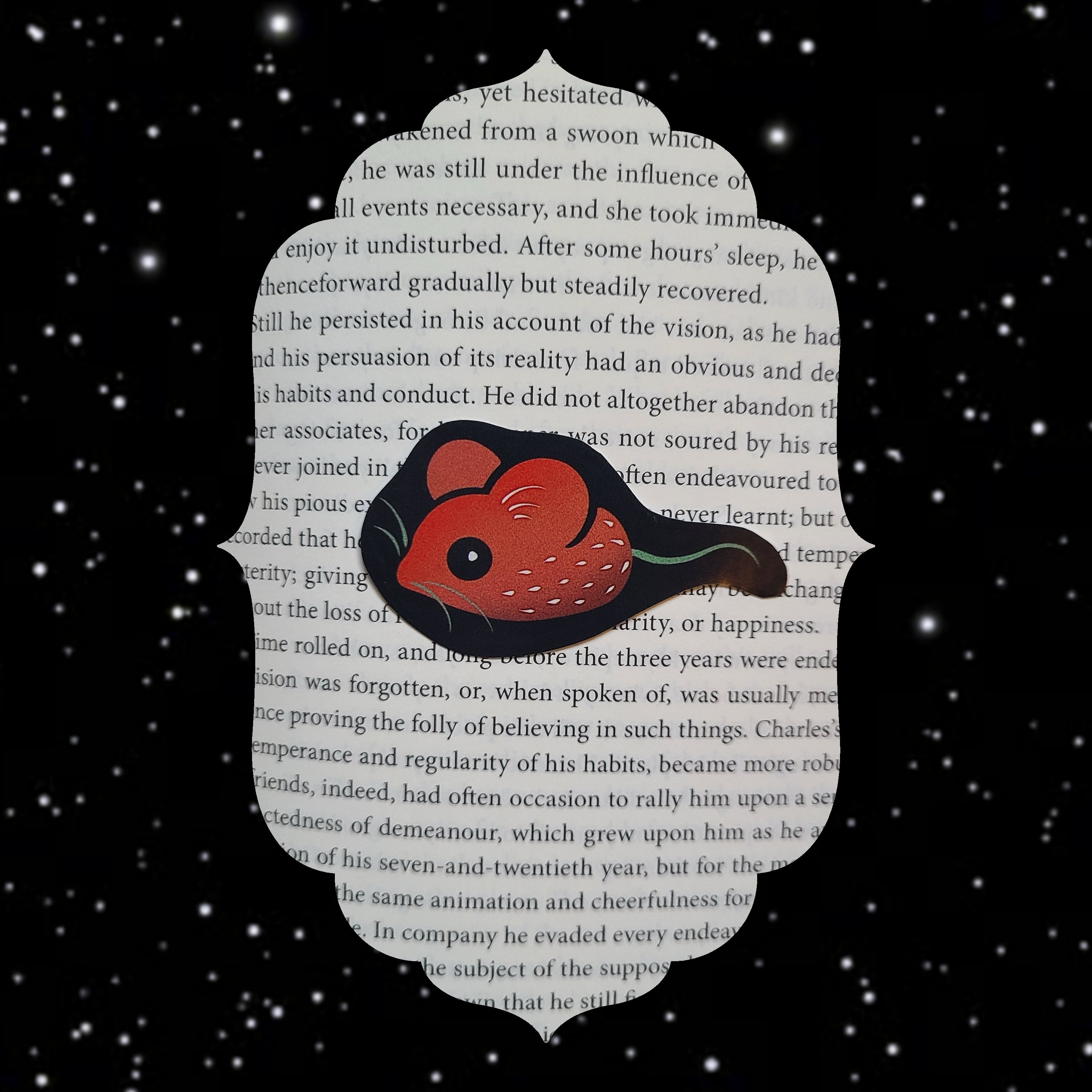 Strawberry Mouse Glossy Sticker