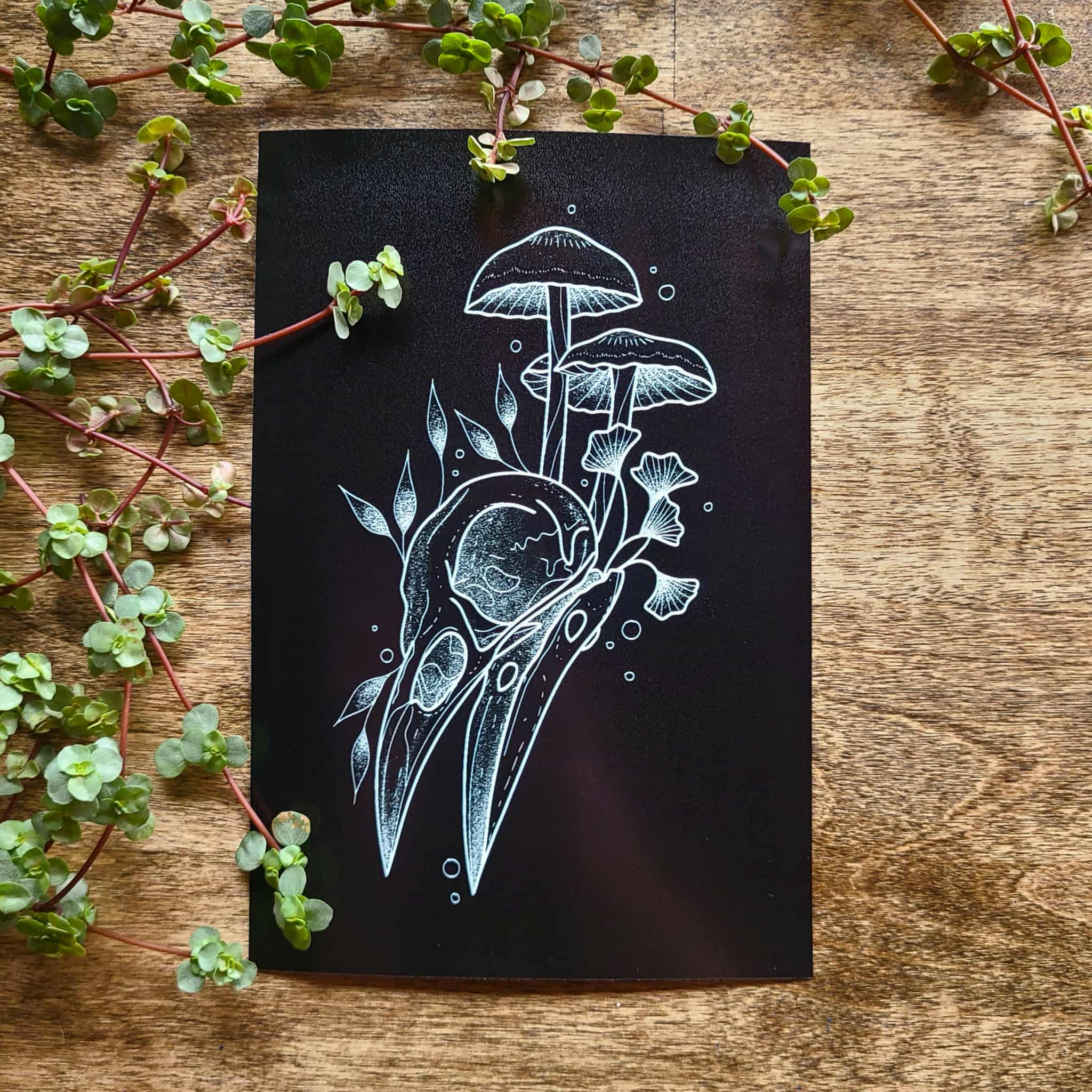 Bird Skull Mini Art Print