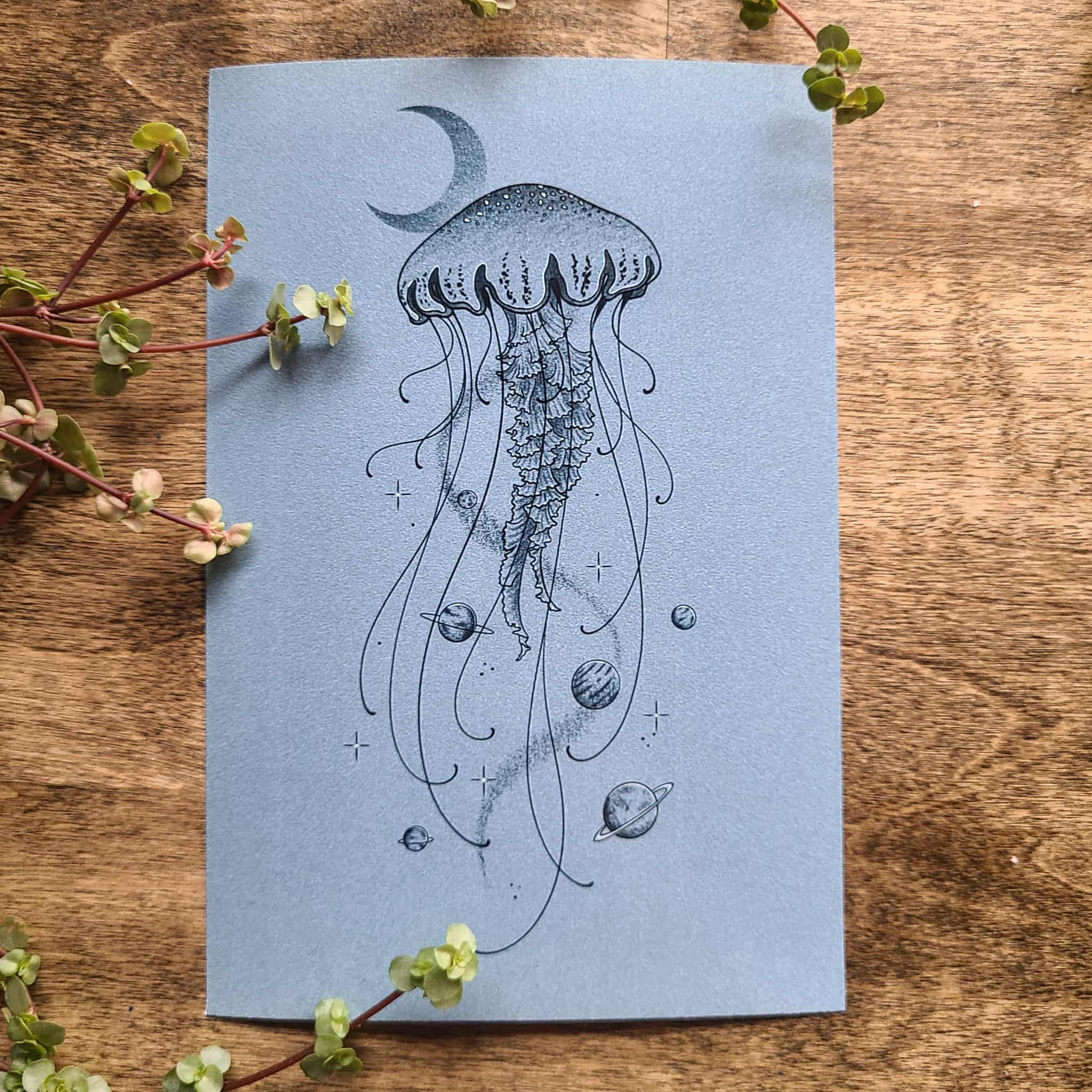 Astral Jellyfish Mini Art Print
