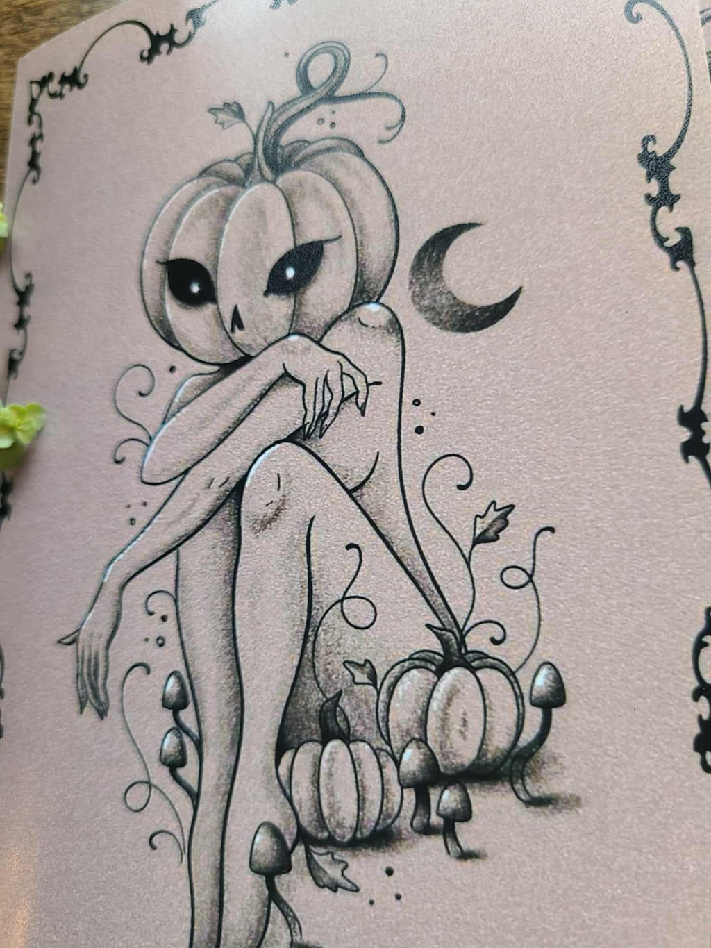 Pumpkin Girl Mini Art Print