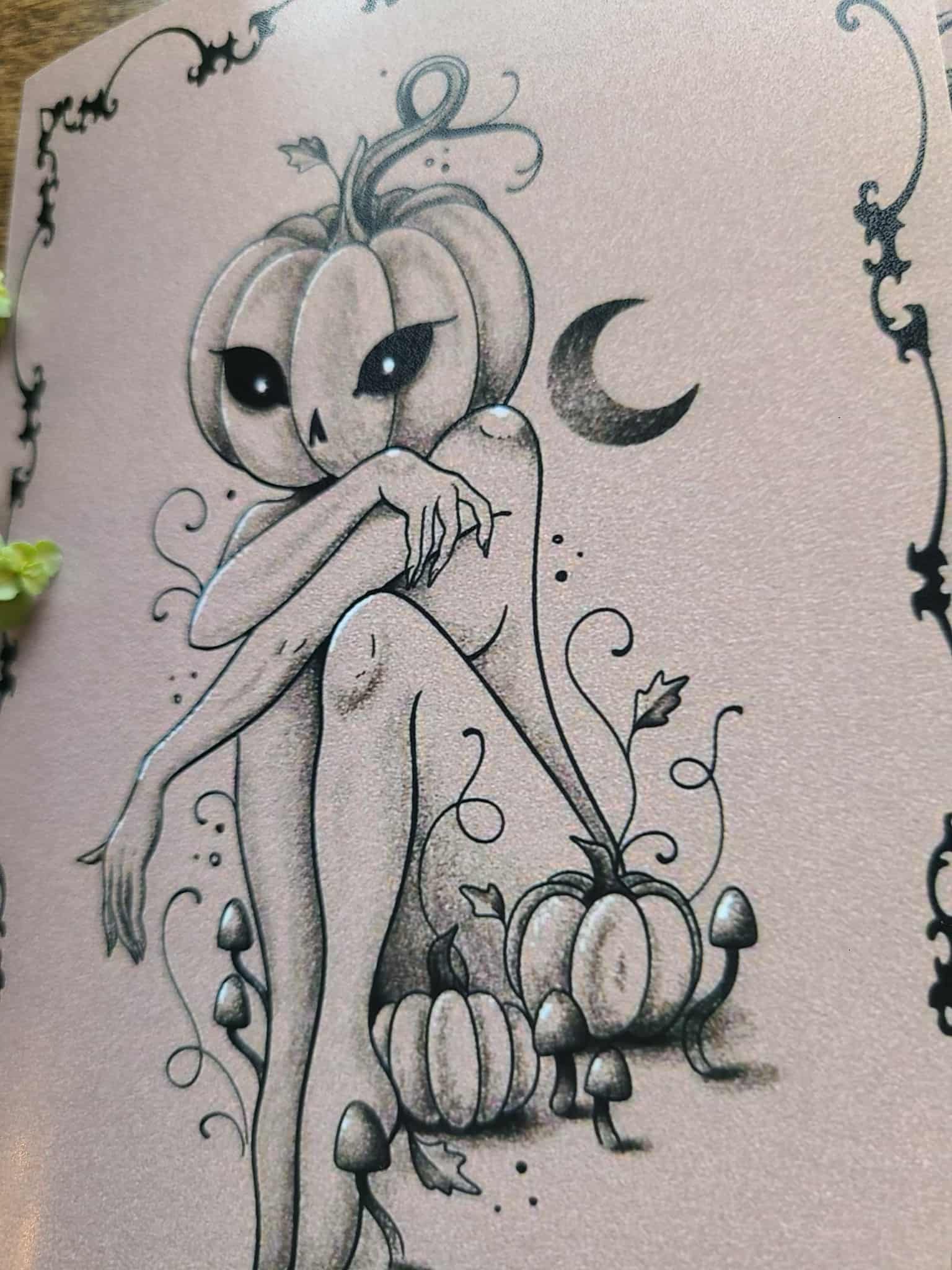 Pumpkin Girl Mini Art Print
