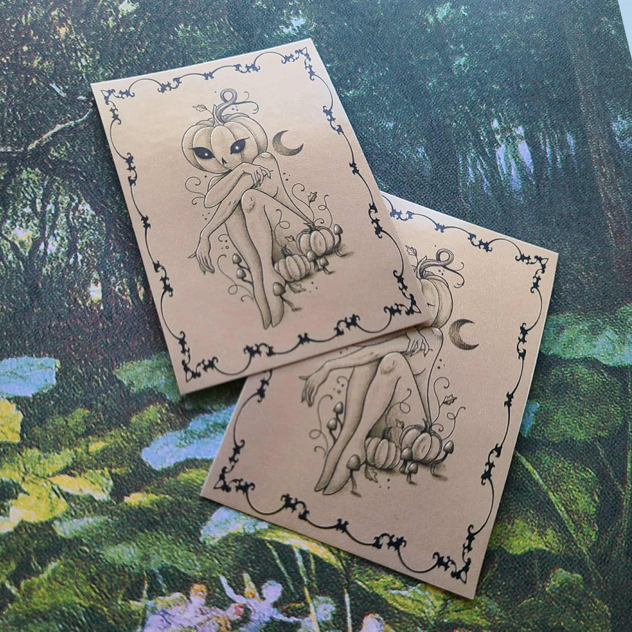 Pumpkin Girl Glossy Sticker