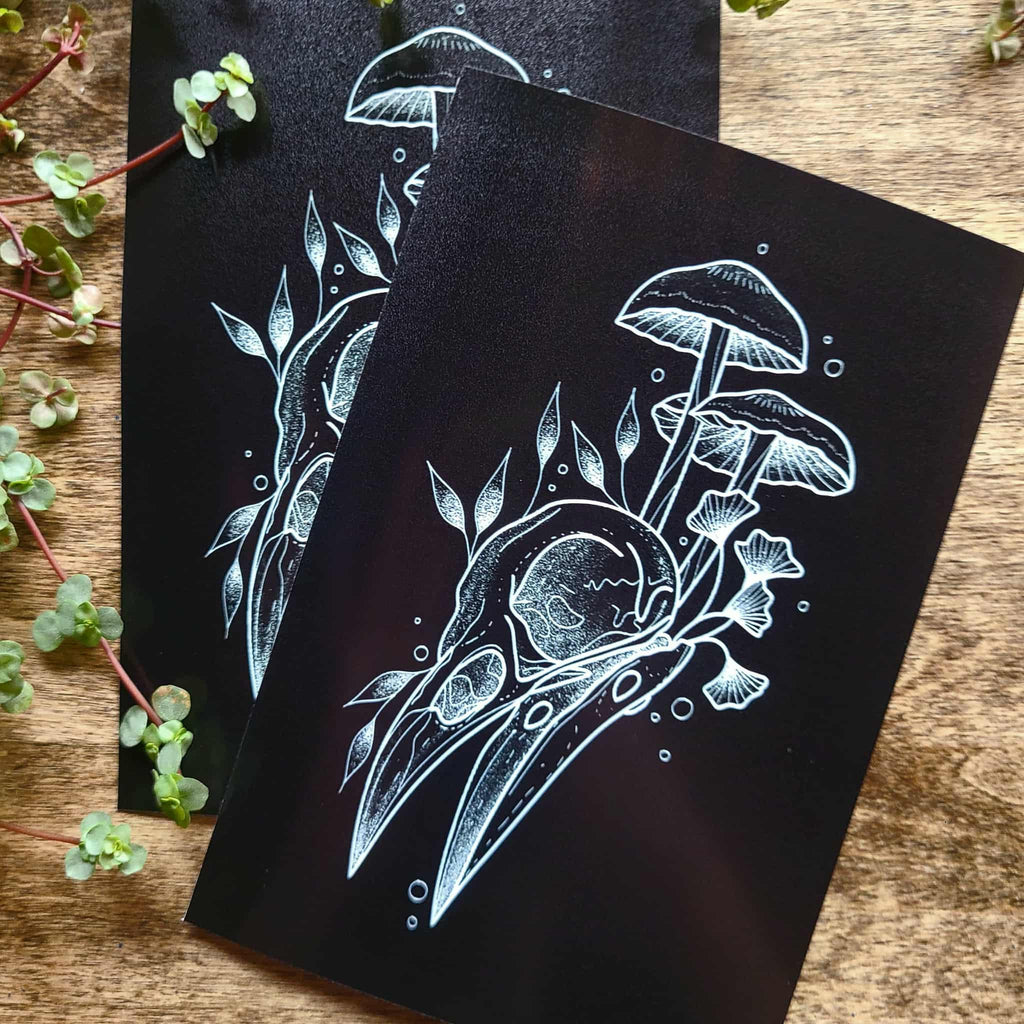 Bird Skull Mini Art Print