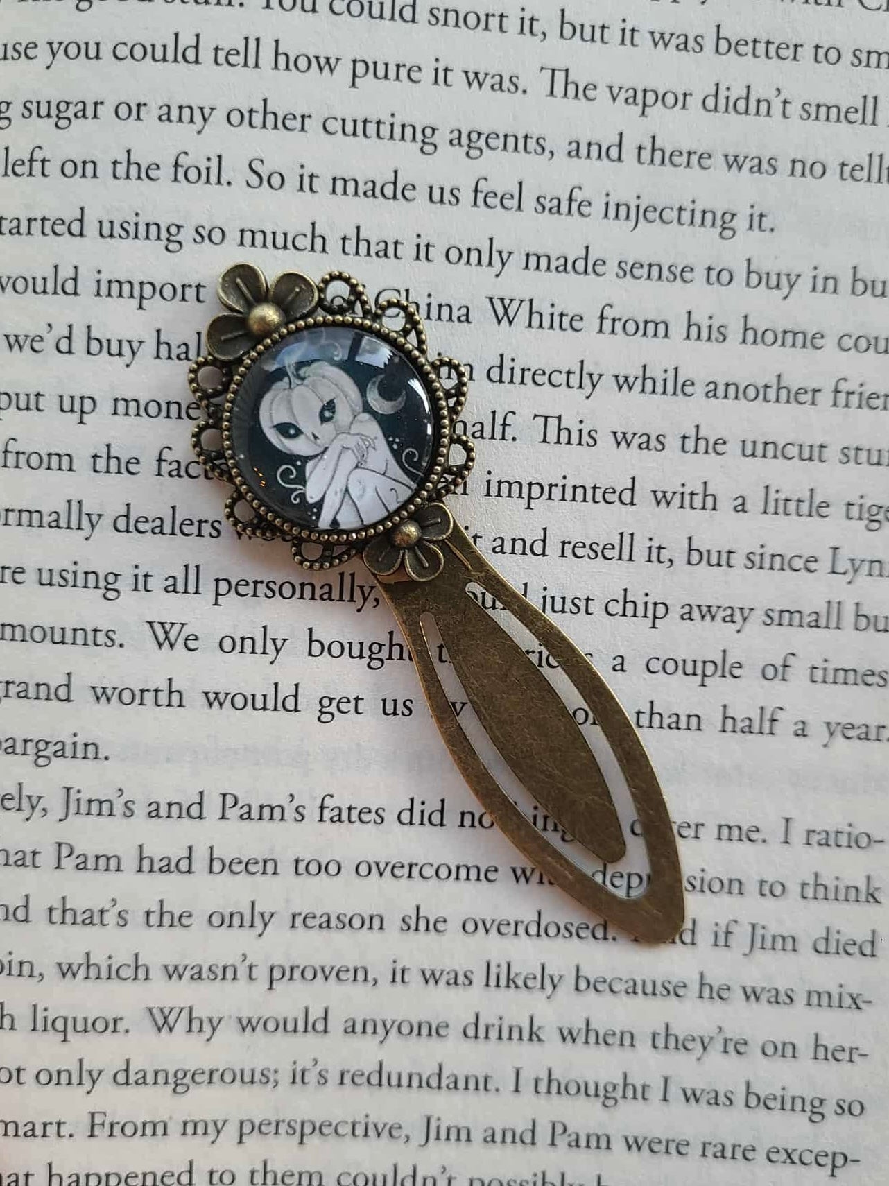 Pumpkin Girl Round Bookmark