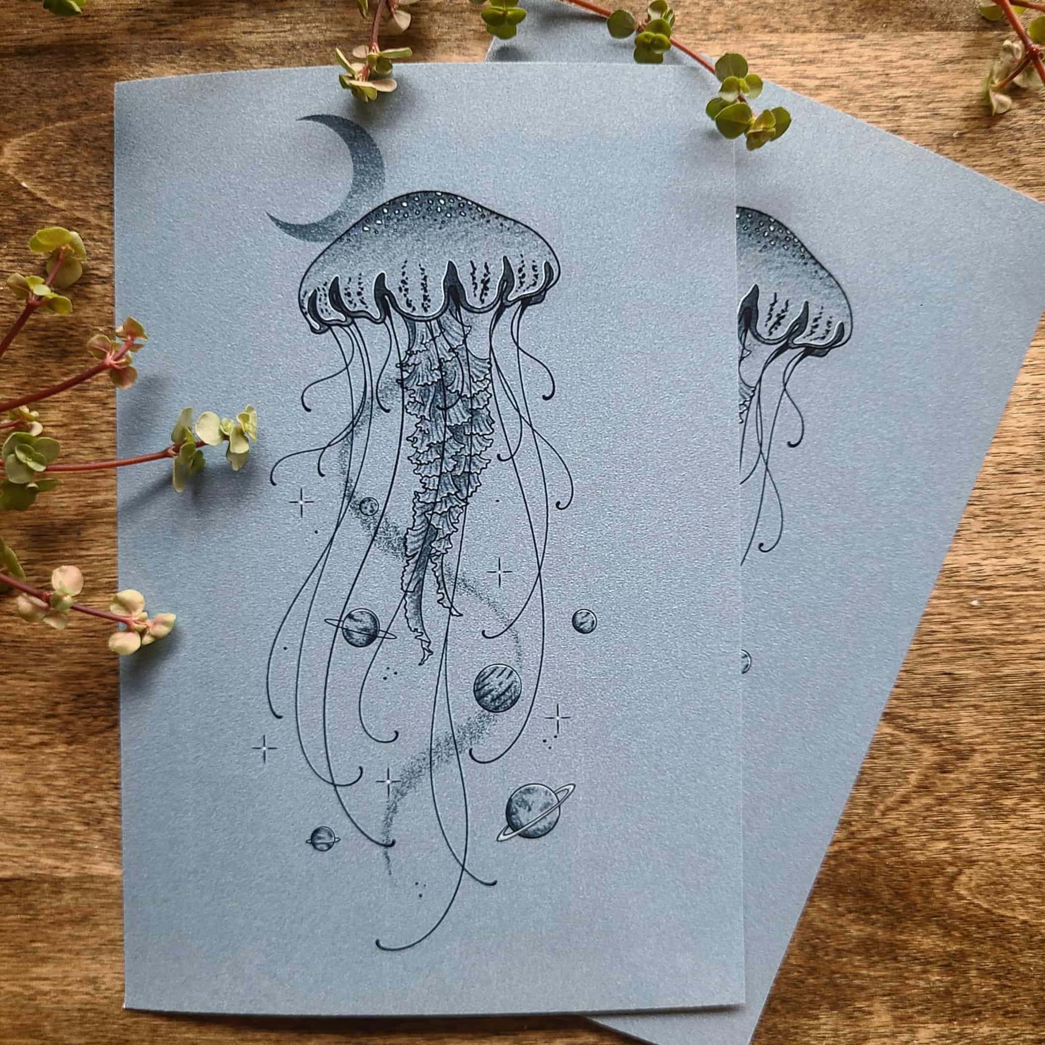 Astral Jellyfish Mini Art Print
