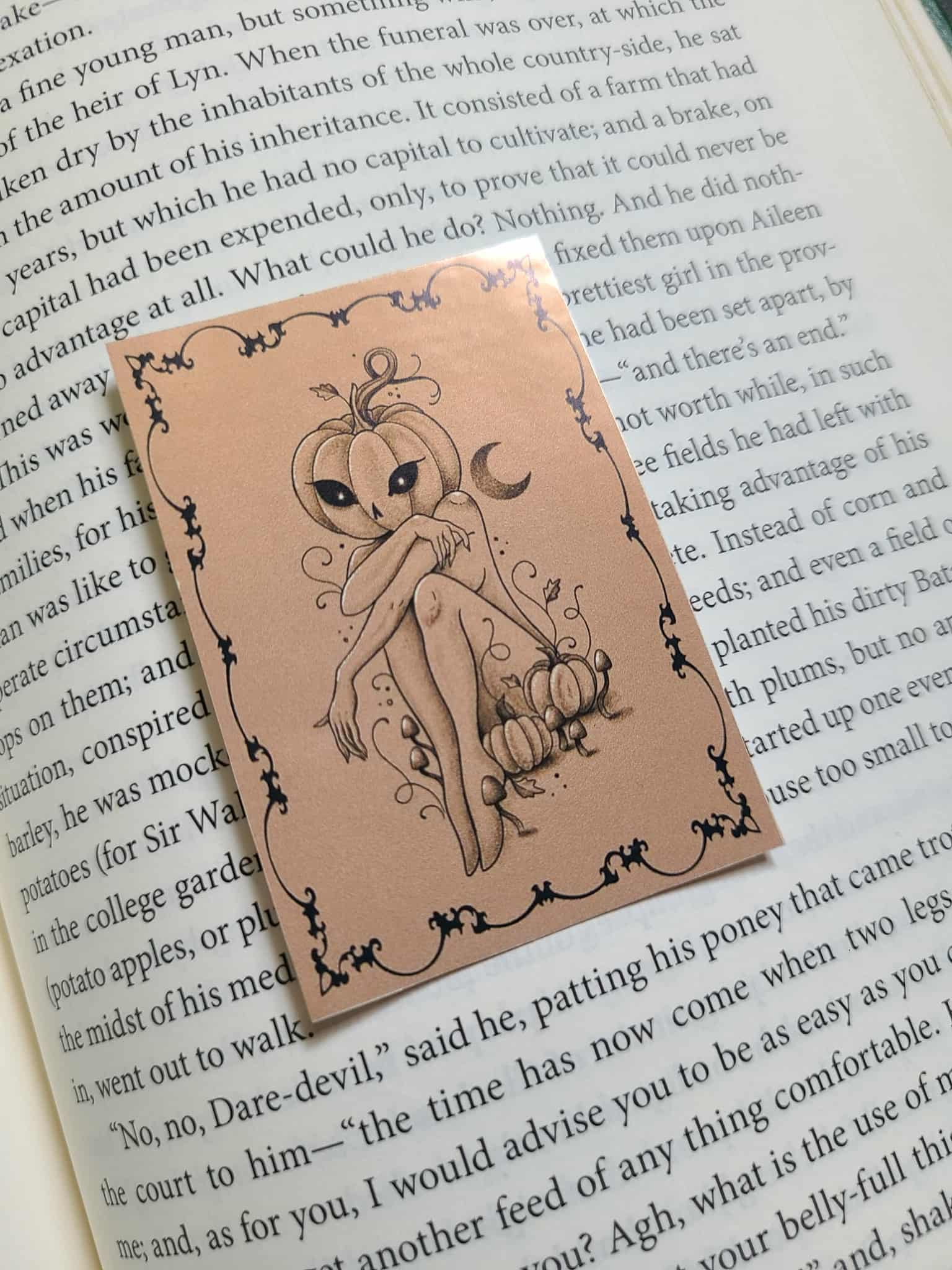 Pumpkin Girl Glossy Sticker