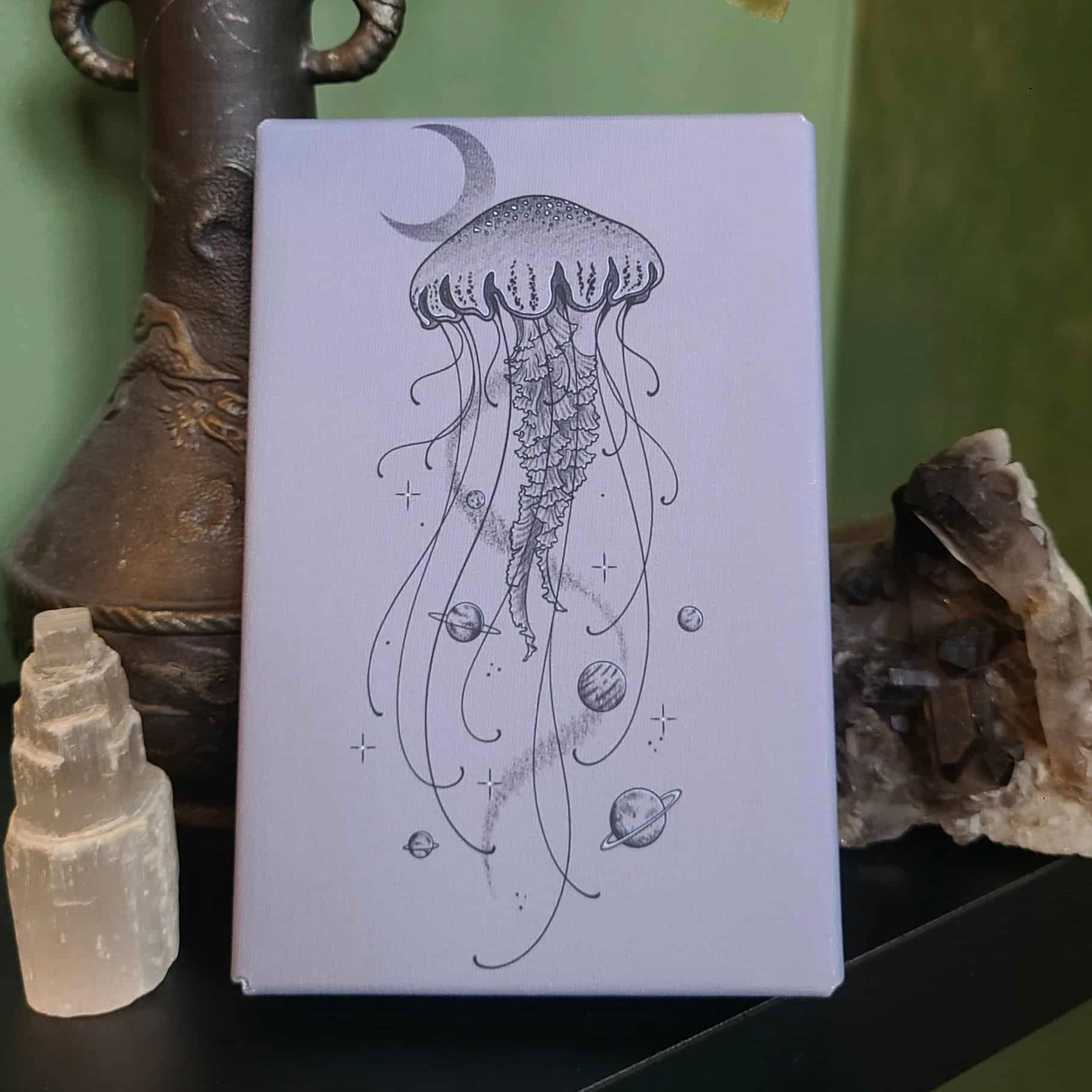 Astral Jellyfish Mini Canvas Print