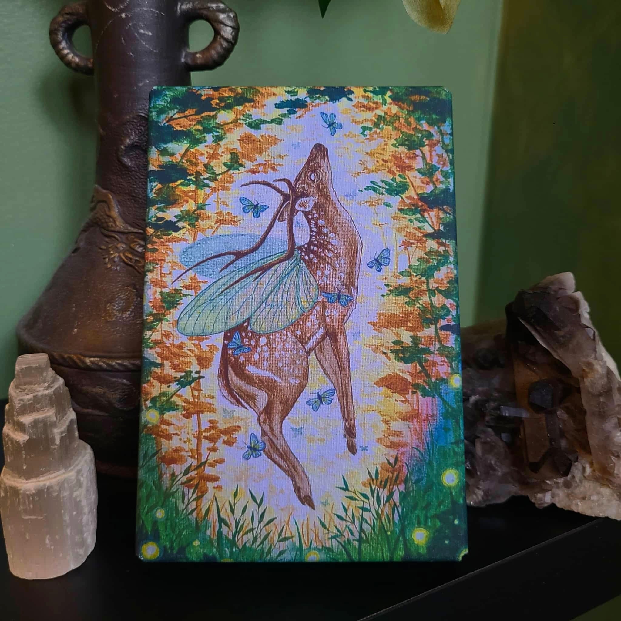 Dreaming Deer Mini Canvas Print