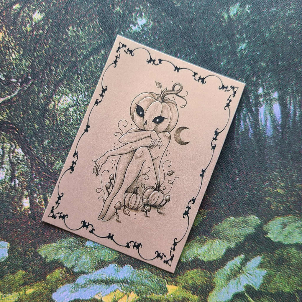 Pumpkin Girl Glossy Sticker